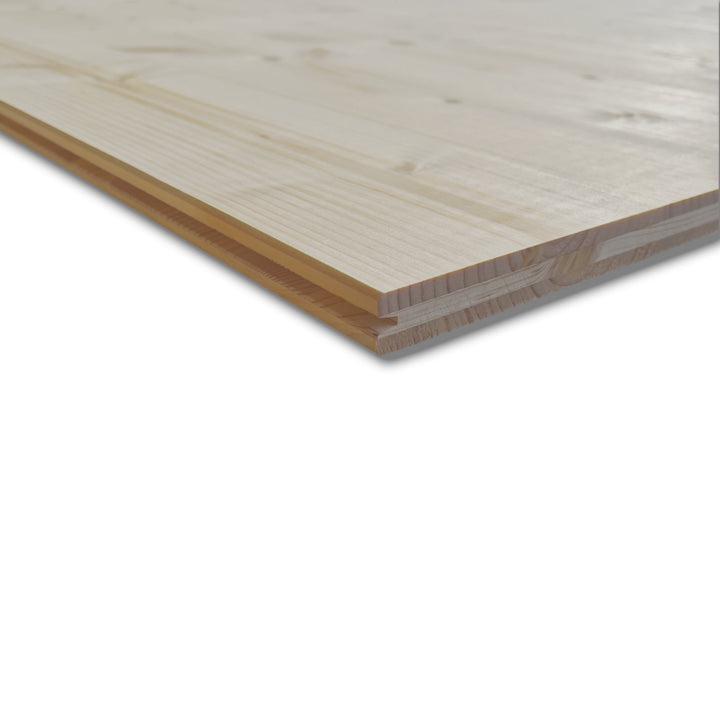 3-Schicht Naturholzplatte 27mm Fichte C+/C Nut & Feder längsseitig