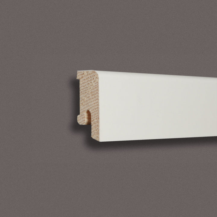 Sockelleiste furniert- weiß lackiert - 16x60x2400mm