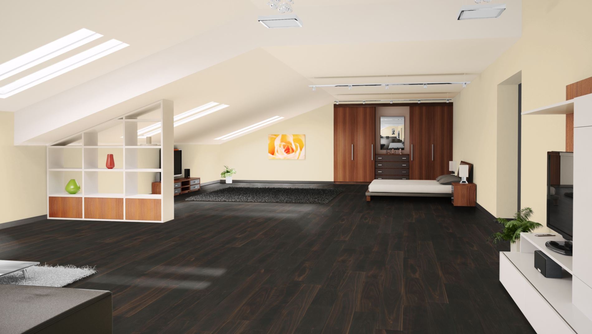 Räuchereiche Natur/Markant  gebürstet & farblos geölt  Massivholzdiele 15x130mm