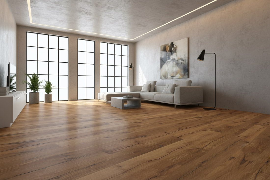 Eiche Classic farblos geölt 3-Schicht Landhausdiele Click 14 × 190 × 1900 mm