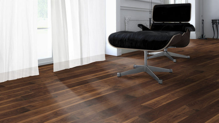 Nussbaum ami. Project geölt 3-Schicht Landhausdiele Click 15 × 190 × 1900 mm