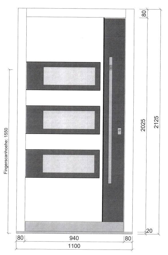 Haustür Trend DF 611 weiß - Ausstellungsstück