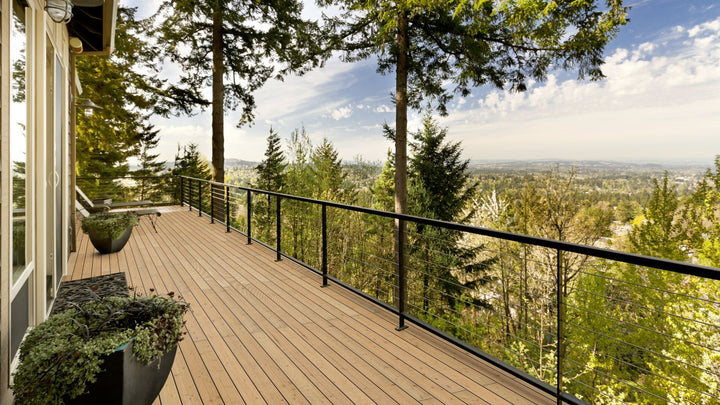 Lärche kanadisch VEH A/B KD gerillt Terrassendiele Beispielfoto Loft