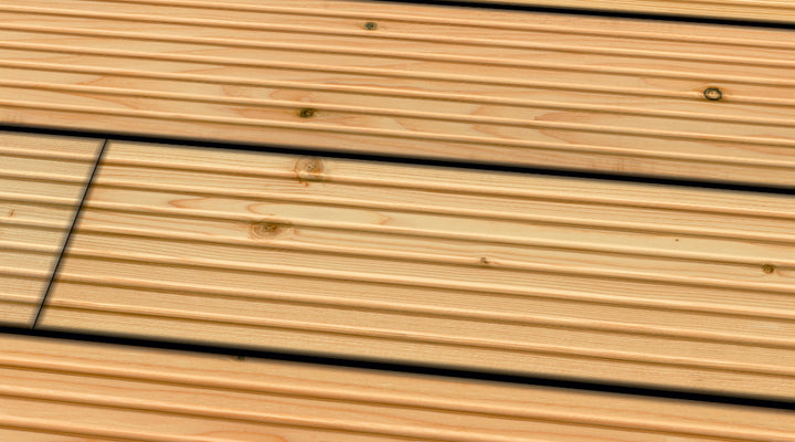 Douglasie kanadisch VEH A/B KD  genutet Terrassendiele 27 x 143mm Fixlängen