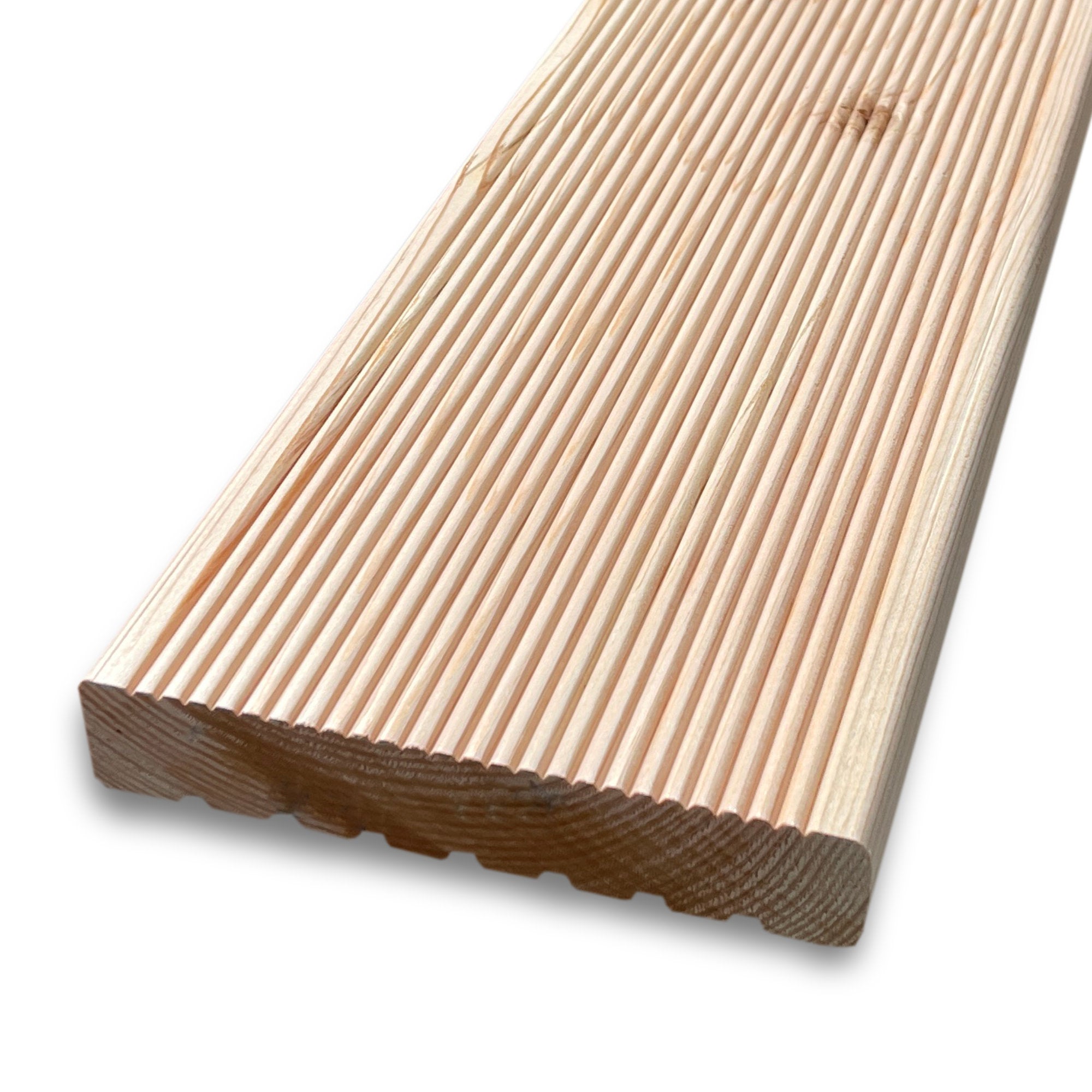 Douglas taxifolié I/III re-trié KD
 lisse
 Planche de terrasse 26 x 145 mm longueurs fixes