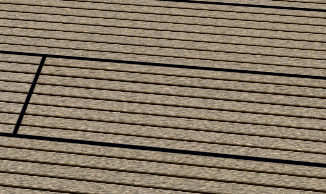 WPC 22 x 143mm SOLID
 light brown grooved
 Terrace board (solid) fixed lengths