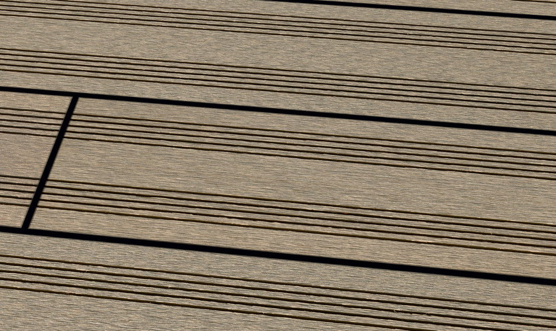 WPC 22 × 143 mm SOLID kieselgrau französisch Terrassendiele (massiv) Fixlängen