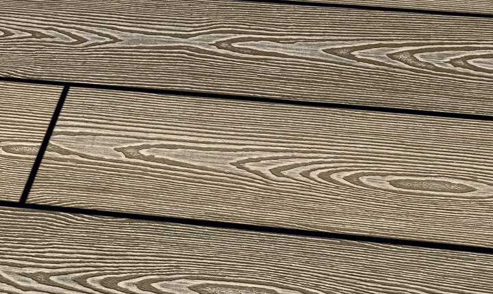 WPC 22 x 143mm SOLID
 light brown grooved
 Terrace board (solid) fixed lengths