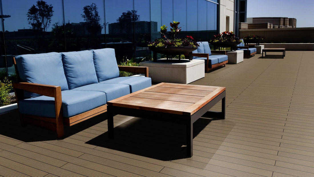 WPC 22 × 143 mm SOLID mandelbraun genutet Terrassendiele (massiv) Fixlängen
