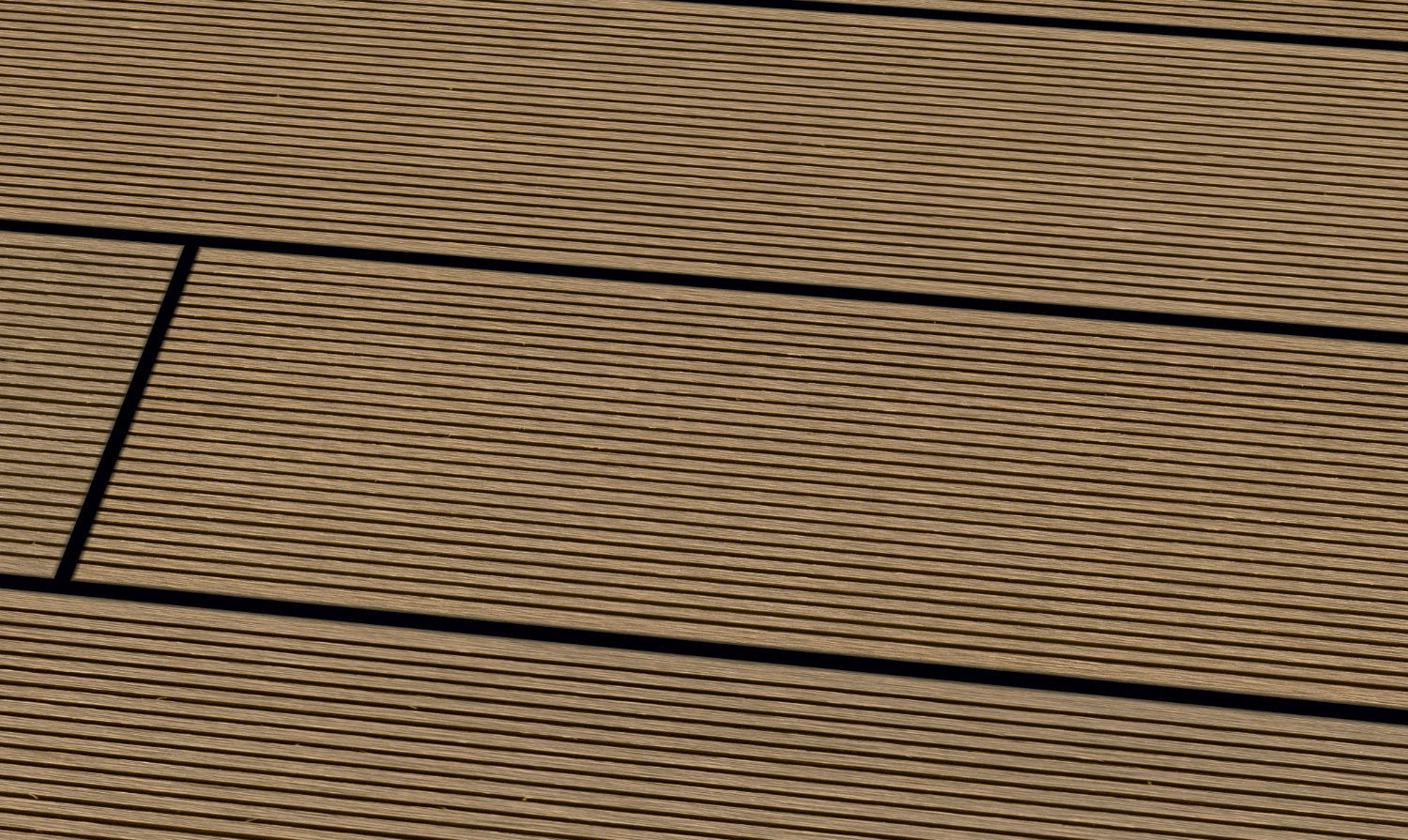 WPC 22 × 143 mm SOLID mandelbraun gerillt Terrassendiele (massiv) Fixlängen