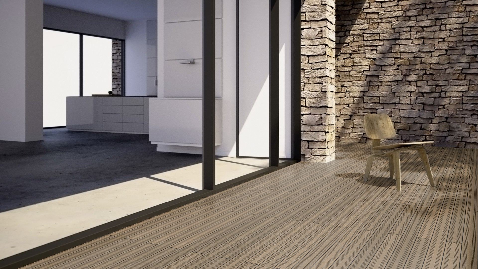 WPC 22 x 143mm SOLID
 light brown grooved
 Terrace board (solid) fixed lengths