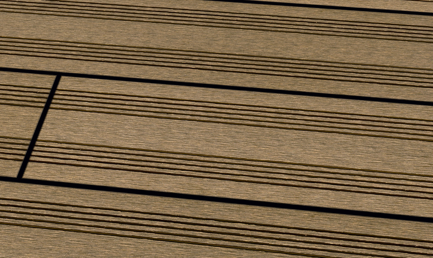 WPC 22 x 143mm SOLID
 light brown grooved
 Terrace board (solid) fixed lengths