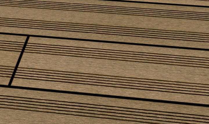 WPC 22 x 143mm SOLID
 light brown grooved
 Terrace board (solid) fixed lengths
