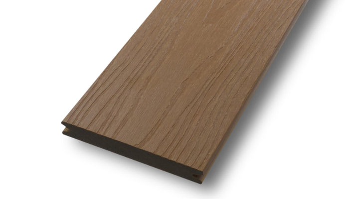 WPC 20 × 143 mm SOLID - CoEx Caramelbraun Oberfläche: Struktur Terrassendiele (massiv) Fixlängen Produktfoto Caramelbraun