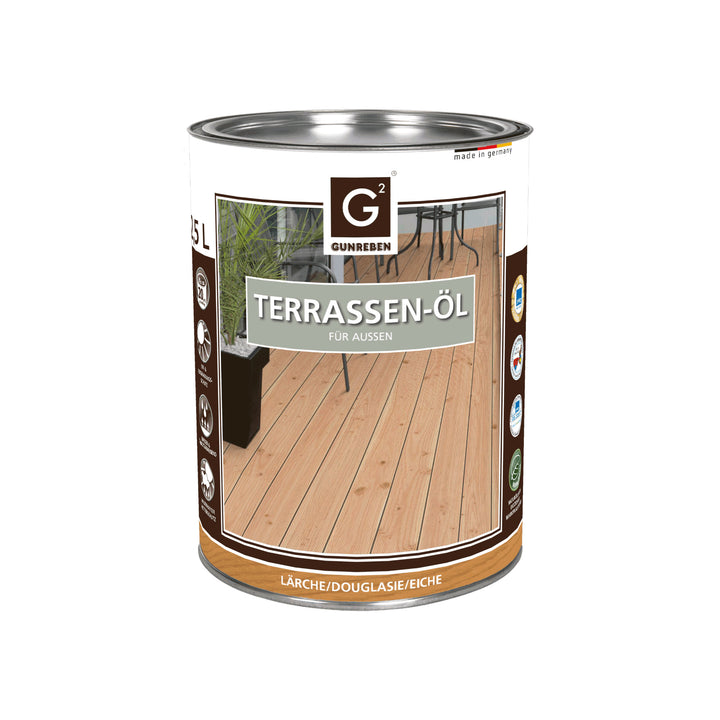 Gunreben Terrace Oil
 larch/Douglas fir/oak
 2.5 liter can