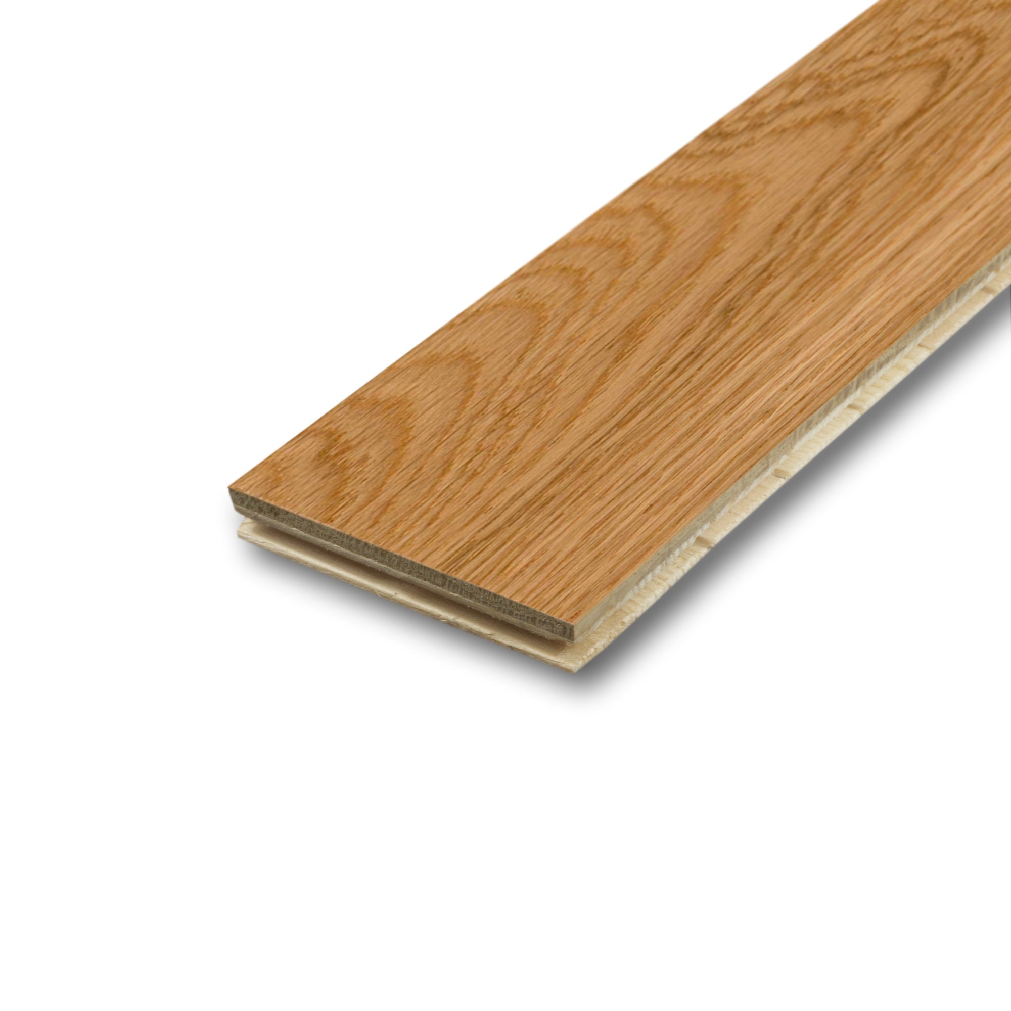 Chêne naturel
 verni (mat)
 Parquet préfabriqué 2 couches
 11 x 70 x 490 mm