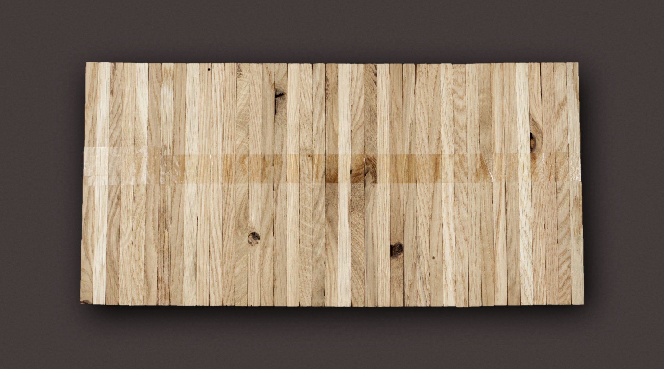 Hochkantlamelle Eiche Industrie 23 × 8 × 161 mm roh – Sonderposten – Produktfoto - 2