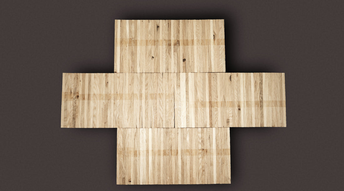 Hochkantlamelle Eiche Industrie 23 × 8 × 161 mm roh – Sonderposten – Produktfoto - 4 Stück - 2