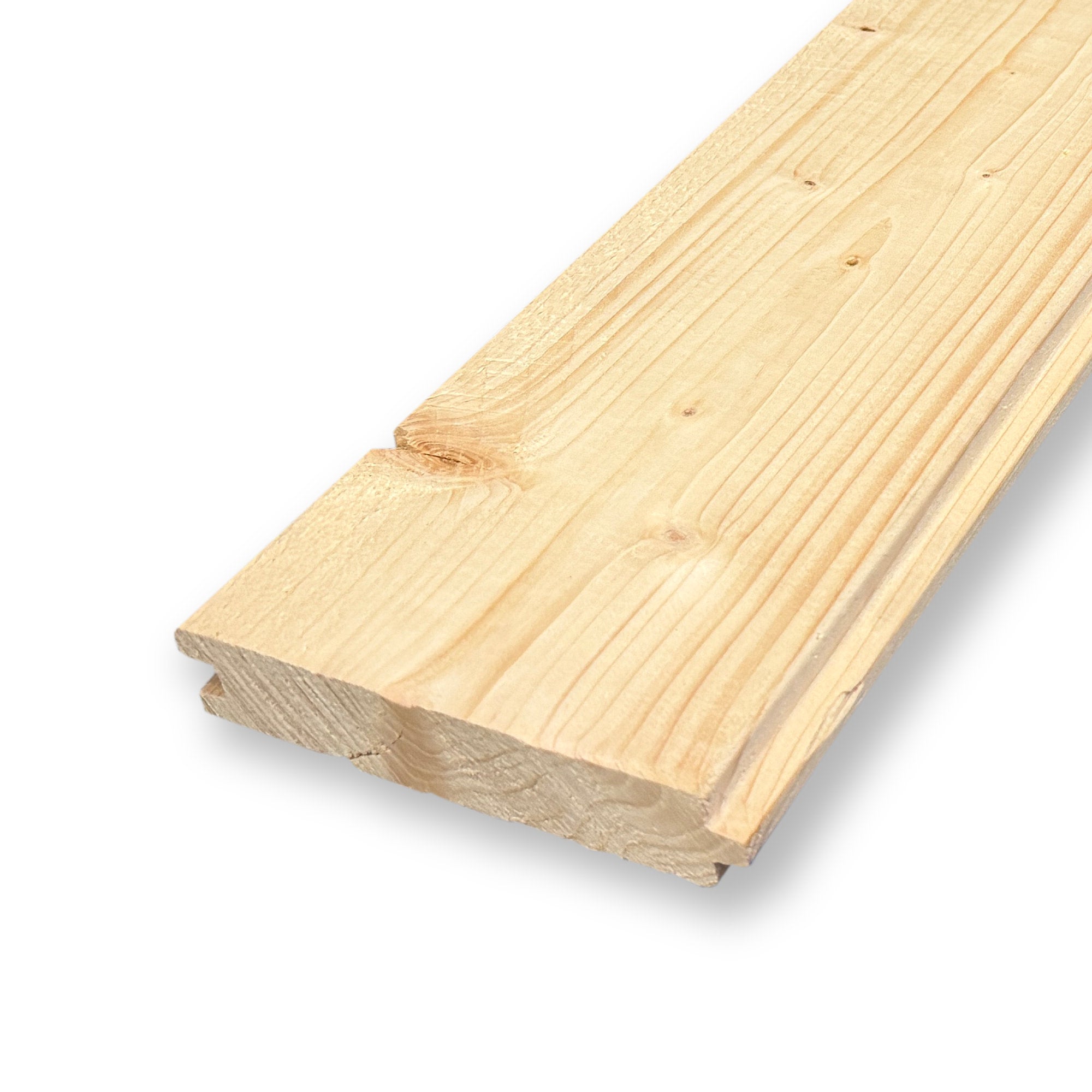 Rauspund Fichte 24 × 136 mm – 2-seitig Nut & Feder – UGL-Sortierung – Produktfoto
