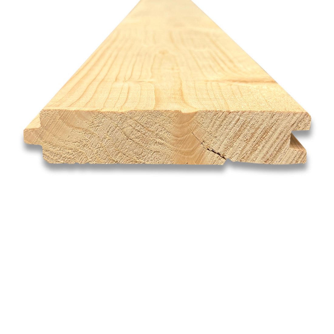 Rauspund Fichte 24 × 136 mm – 2-seitig Nut & Feder – UGL-Sortierung – Produktfoto - Seitenansicht