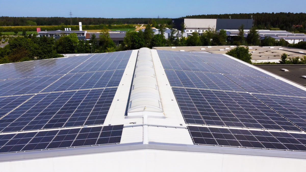 Die Solaranlage auf dem Dach der Firma Gunreben