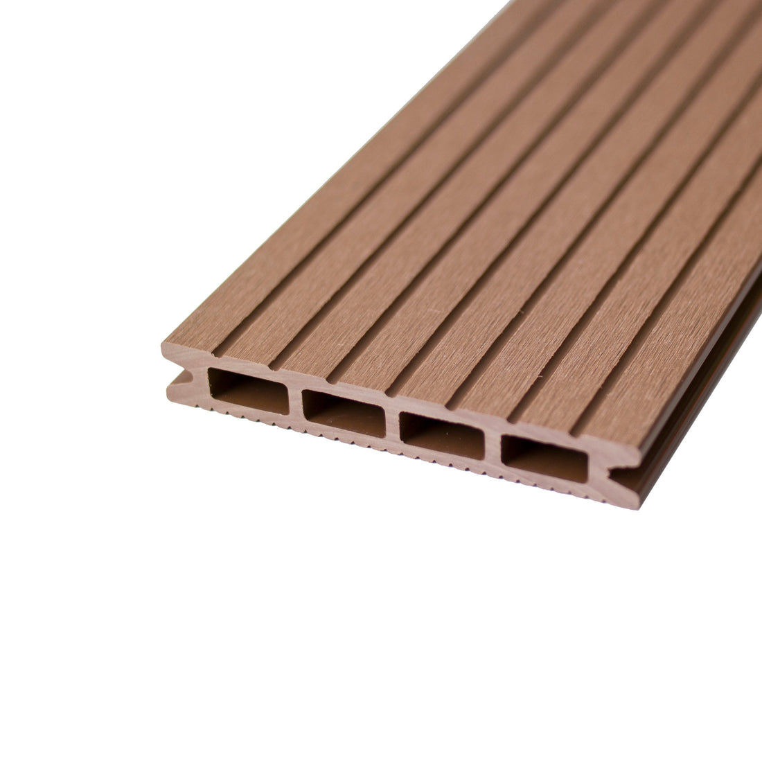 WPC HOLO 4 hellbraun genutet Terrassendielen-Set 3 m Länge (6 m²)