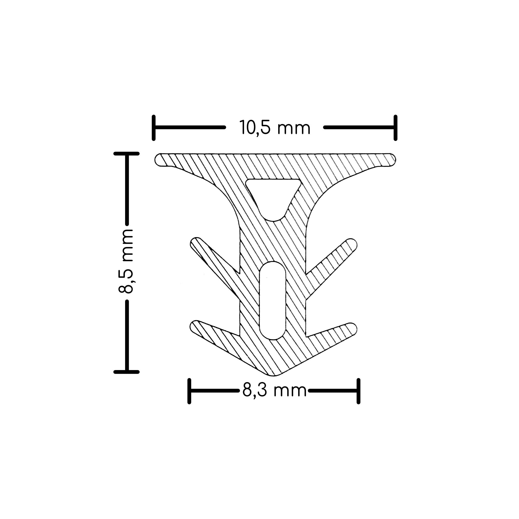 Fugendichtband für Fugenbreite 5–7 mm Technische Zeichnung