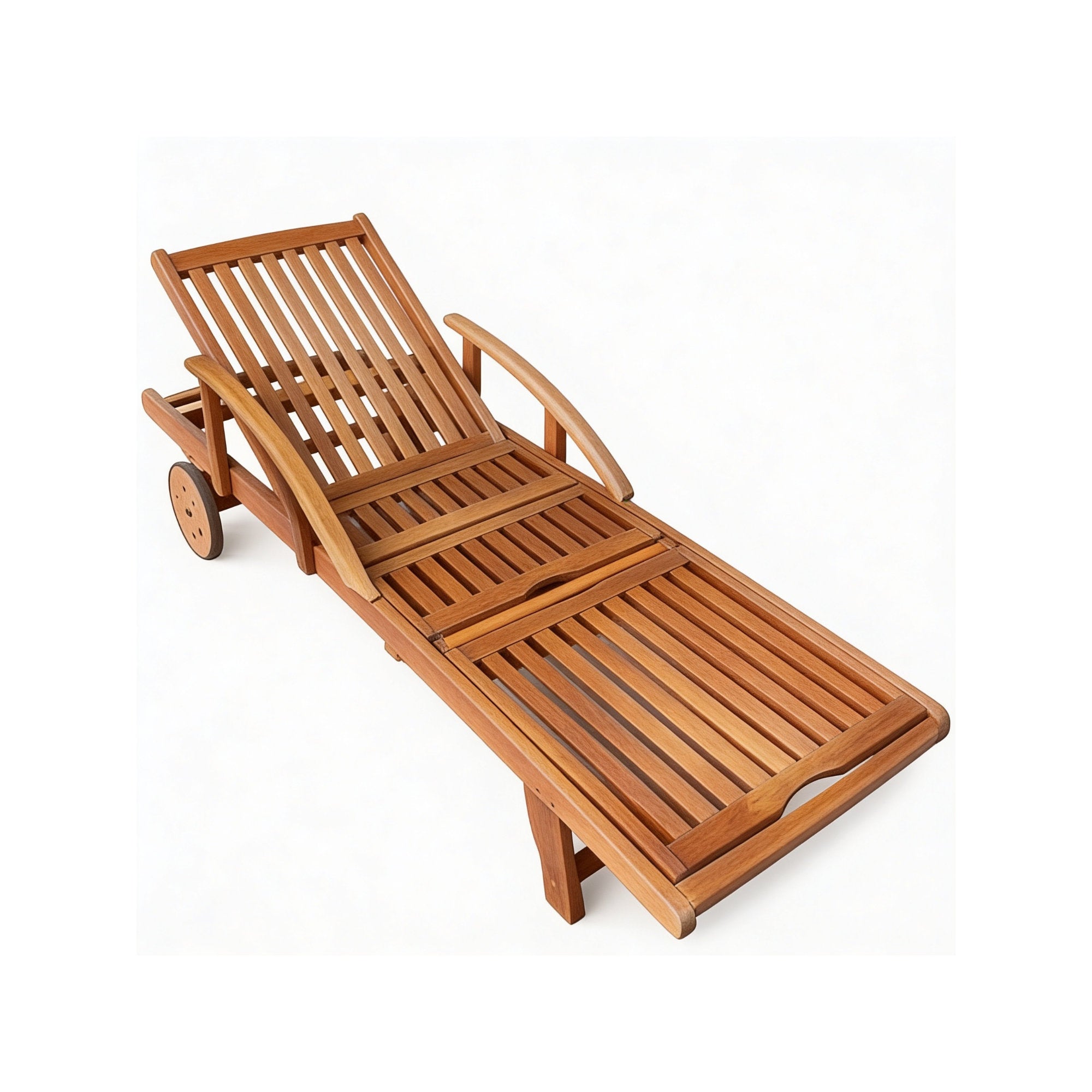 Pittsburg Sunlounger Yellow Balau incl. Ausziehablage  – Restposten
