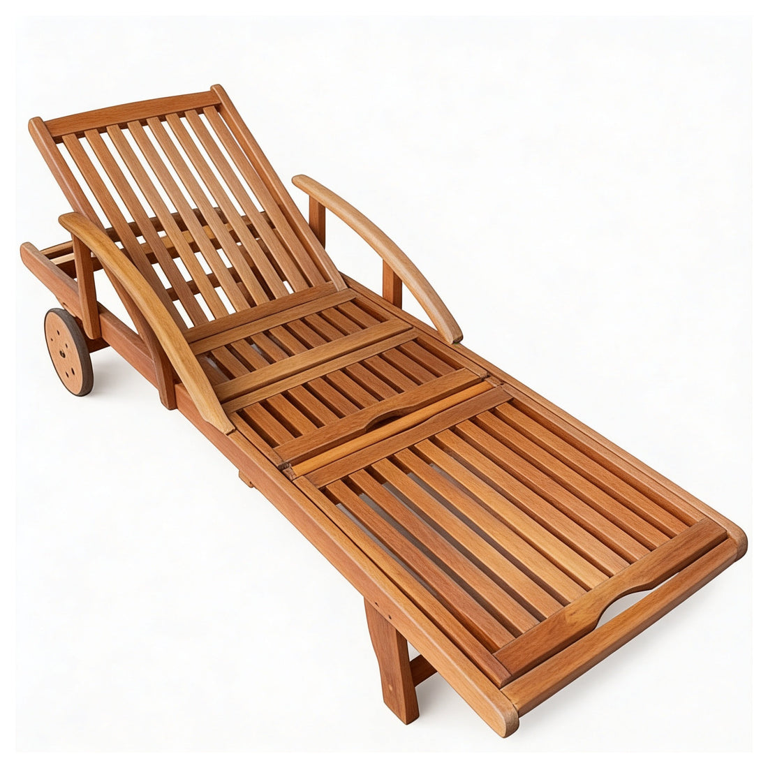 Pittsburg Sunlounger Yellow Balau incl. Ausziehablage  – Restposten