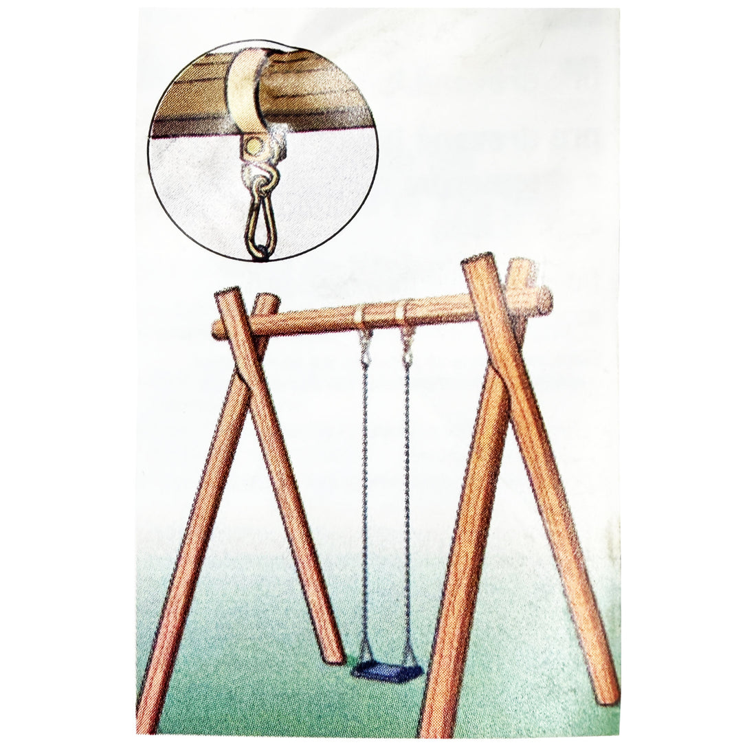 Schaukelschelle für Rundholz Ø 100 mm Anwendungsbeispiel Zeichnung