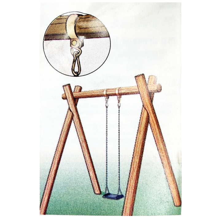 Schaukelschelle für Rundholz Ø 120 mm Anwendungsbeispiel Zeichnung