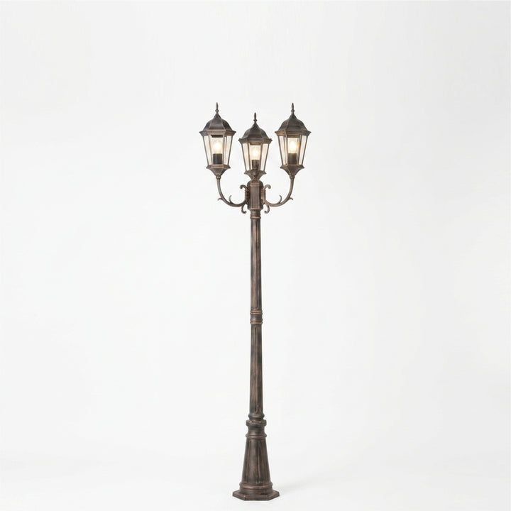 Kandelaber Außenleuchte Spiekeroog 225cm 3-flammig Bronze – Restposten