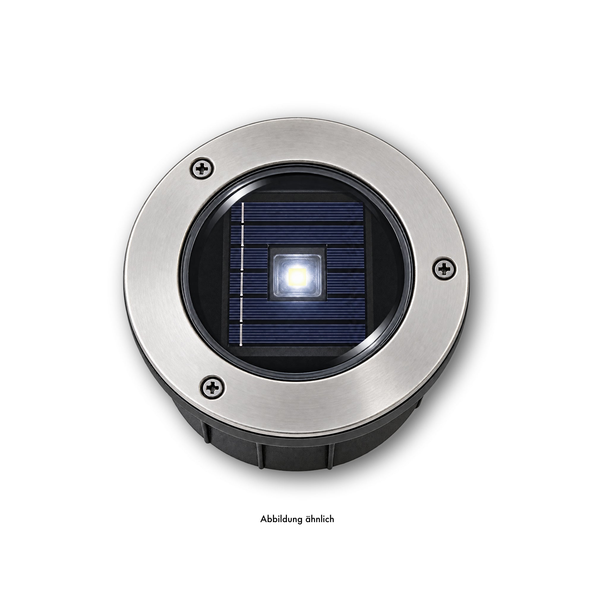 Solar-Wegeleuchte Edelstahl LED weiß Ø 12cm – Restposten