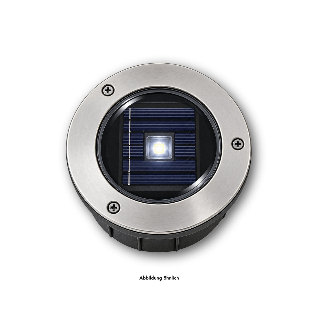 Solar-Wegeleuchte Edelstahl LED weiß Ø 12cm – Restposten