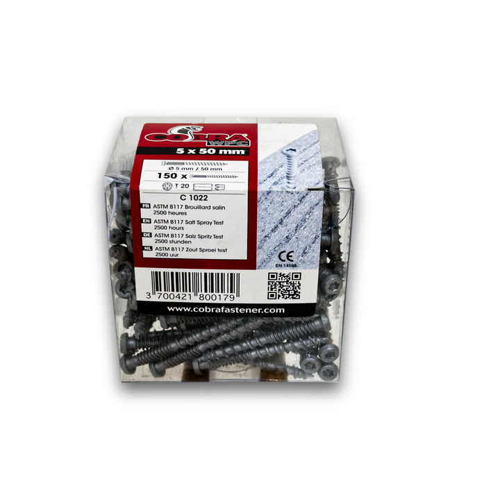 Montageschrauben für WPC – 5 × 50 mm – Pack 150 St. – Restposten